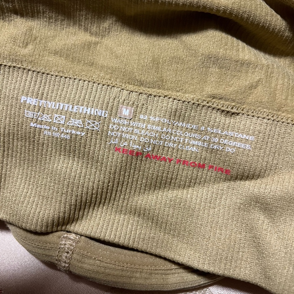 Mustard Yellow Ribbed Crop Top - Picture 2 of 3